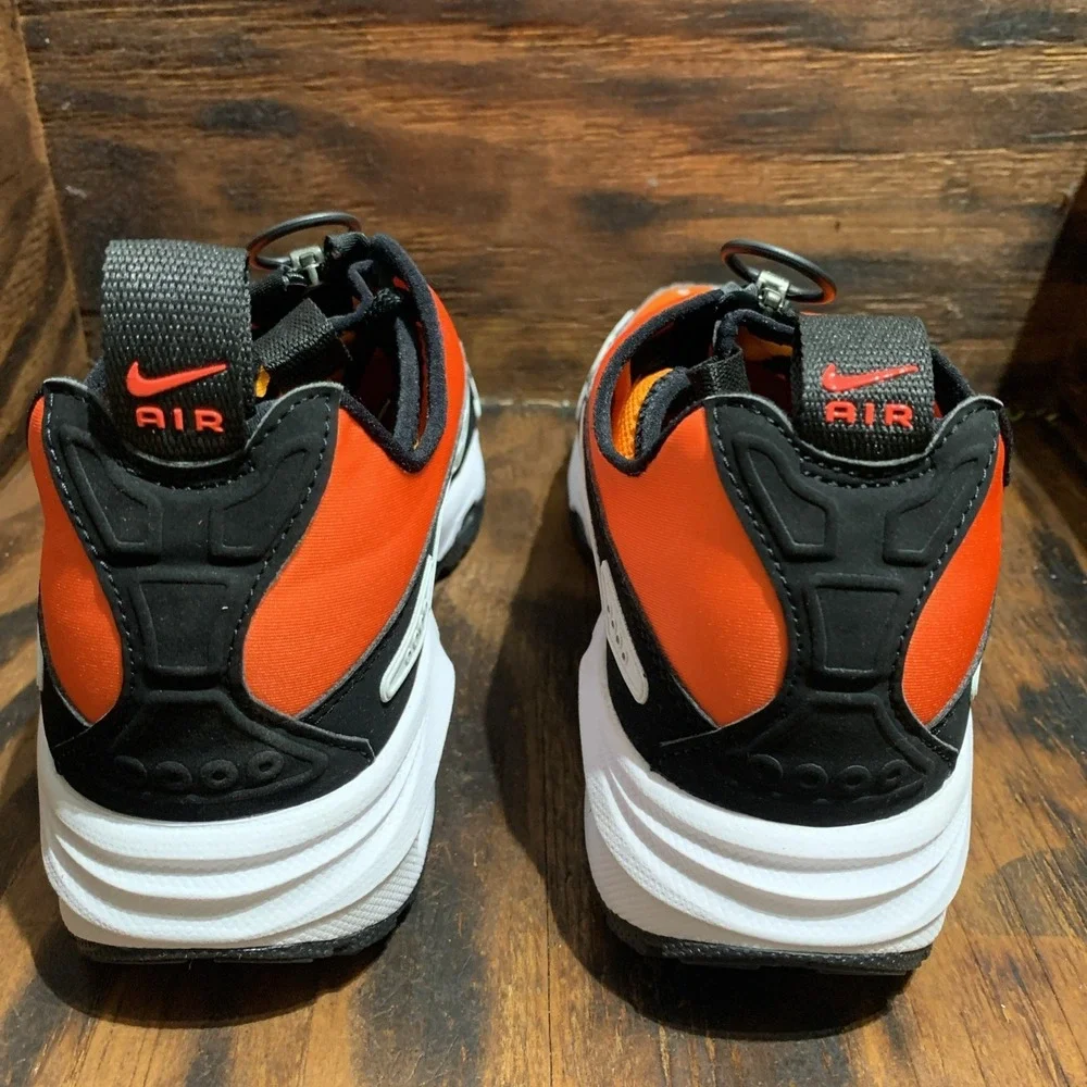 Nike Air Sunder Max Low Top Sneakers Orange Black White Zip Lace HJ8080-600 Sz 6